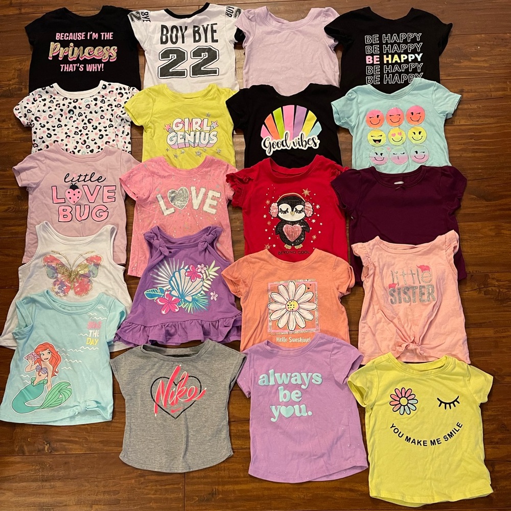 Lot of 20 baby girl shirts